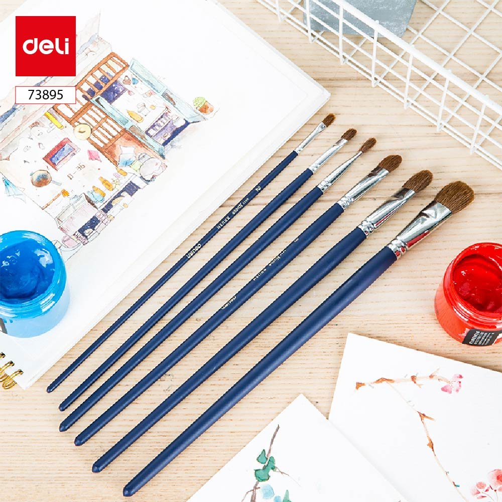 73895-0 دديلي مجموعة فرشاة ألوان زيتي + غواش + أكرليك - مشطوف - أزرق - E73895